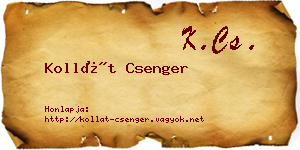 Kollát Csenger névjegykártya